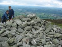 Looking at Caer Drewyn's ramparts